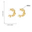 Fashion Gold Alloy Floral C-shaped Earrings