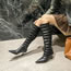 Fashion Brown Stiletto Pleated Boots