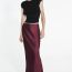 Fashion Purple Silk Satin Mermaid Skirt