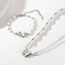 Fashion Gold Suit Ks203898-ksp Titanium Steel Pearl Chain Butterfly Bracelet Necklace Set