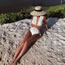 Fashion White Polyester Lace One-piece Swimsuit