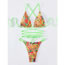 Fashion Color Polyester Print Tie Swimsuit