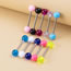 Fashion Mixed Color 10pcs (2 Packs) Acrylic Mixed Color Ball Tongue Nail Set