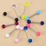 Fashion Mixed Color 10pcs (2 Packs) Acrylic Mixed Color Ball Tongue Nail Set