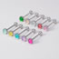 Fashion 10 Color Mix (2) Acrylic Geometric Round Piercing Tongue Nail Set