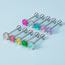 Fashion 10 Color Mix (2) Acrylic Geometric Round Piercing Tongue Nail Set