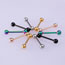 Fashion Color Mixing 1.6mm*38mm (2 Packs) Stainless Steel Ball Straight Bar Piercing Ear Bone Nail