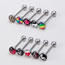 Fashion Mix 10 Colors (2 Packs) Stainless Steel Drip Oil Straight Rod Piercing Tongue Nail Set