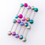 Fashion 10 Color Mix (2 Packs) Acrylic Geometric Ball Piercing Tongue Nail Set