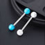 Fashion White Turquoise (2 Pieces) Titanium Steel Geometric Turquoise Piercing Barbell Nipple Ring