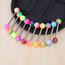 Fashion Mixed Color 10pcs (2 Packs) Acrylic Color Matching Ball Piercing Tongue Nail Set