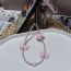 Fashion Pink Rice Beads Beaded Bow Mobile Phone Chain