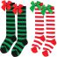 Fashion 16# Black And White - Thin / Red Knot Children's Bow Polyester Christmas Stockings  Polyester