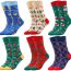 Fashion Green Love 3# Christmas Cotton Socks  Cotton