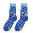 Fashion Navy Blue Cane 2# Christmas Cotton Socks  Cotton