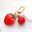 Fashion Big Strawberry Resin Strawberry Bell Keychain  Plastic%2fresin