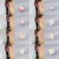 Fashion White Pearl Flower Stud Earrings Copper Geometric Pearl Flower Stud Earrings (single)