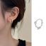 Fashion One M?bius Zirconia Earring Copper Inlaid Zirconium Wavy Hoop Earrings (single)
