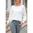 Fashion White Solid Color Knit Pullover