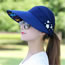 Fashion Navy Blue Polyester Cotton Empty Top Foldable Sun Hat