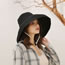 Fashion Single Side Peach Skin - Beige Polyester Large Brim Reversible Sun Hat
