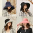 Fashion Double-sided Wear - Pink + Color Polyester Large Brim Reversible Sun Hat