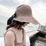 Fashion Light Brown Lace Polyester Straw Ribbon Ribbon Empty Top Sun Hat
