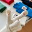 Fashion White Polyester Three-dimensional Cartoon Five-finger Gloves