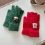 Fashion Red Polyester Three-dimensional Cartoon Five-finger Gloves