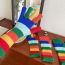 Fashion Multicolor Rainbow Rainbow Striped Knitted Gloves