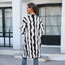 Fashion Embroidered Red Zebra-print Knitted Sweater Cardigan Jacket