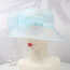 Fashion Grey Mesh Floral Cuffed Sun Hat
