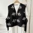 Fashion Off White Polyester Embroidered Vest Jacket