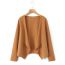 Fashion Brown Polyester Knitted Cardigan