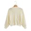 Fashion Beige Twist Knitted Long Sleeve Cardigan Sweater