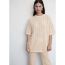 Fashion Beige Wool Knitted Short-sleeved Sweater