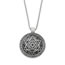 Fashion Silver Alloy Round Six-pointed Star Necklace For Men