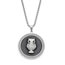 Fashion Silver Alloy Diamond Owl Round Necklace For Men