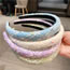 Fashion White Fabric Knitted Wide-brimmed Headband
