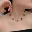 Fashion Silver Alloy Gravel Bead Necklace