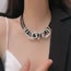 Fashion Silver Alloy Geometric Wrap Leather Necklace