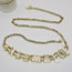 Fashion Gold Alloy Diamond Geometric Letter Waist Chain
