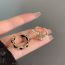 Fashion Gold Alloy Geometric Pearl Chain Ring Set