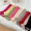 Fashion Rose Pink Polyester Long Knitted Fingerless Gloves