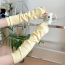 Fashion Goose Yellow Polyester Long Knit Arm Guard Fingerless Sleeves