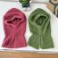 Fashion Apricot Polyester Knitted Neck Gaiter Integrated Hood