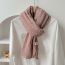 Fashion Apricot Solid Color Cotton And Linen Pleated Patch Scarf