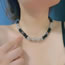 Fashion Silver Alloy Geometric Beaded Necklace