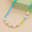 Fashion 2# Color Block Polymer Clay Pearl Bead Necklace