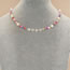 Fashion 2# Color Block Polymer Clay Pearl Letter Beads Necklace
